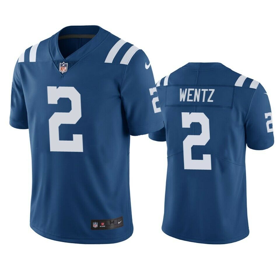 Men's Indianapolis Colts #2 Carson Wentz Blue NFL Vapor Untouchable Limited Stitched Jersey Men's Indianapolis Colts #2 Carson Wentz Blue NFL Vapor Untouchable Limited Stitched Jersey